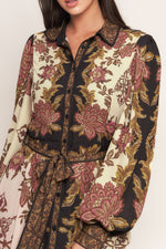 EARTHEN ROSE WOVEN MAXI DRESS