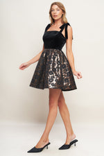 CELEBRATION NIGHT VELVET WOVEN MINI DRESS
