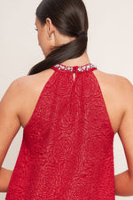 SPARKLE & SWIRL WOVEN MINI DRESS