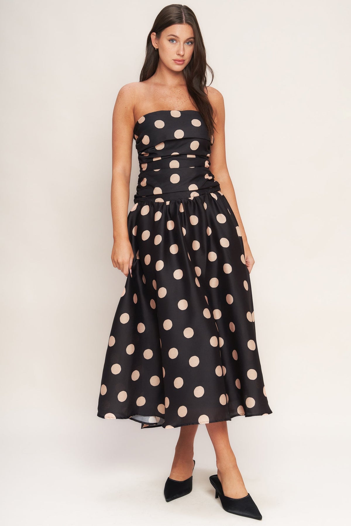 SPOTLIGHT HOUR WOVEN MIDI DRESS