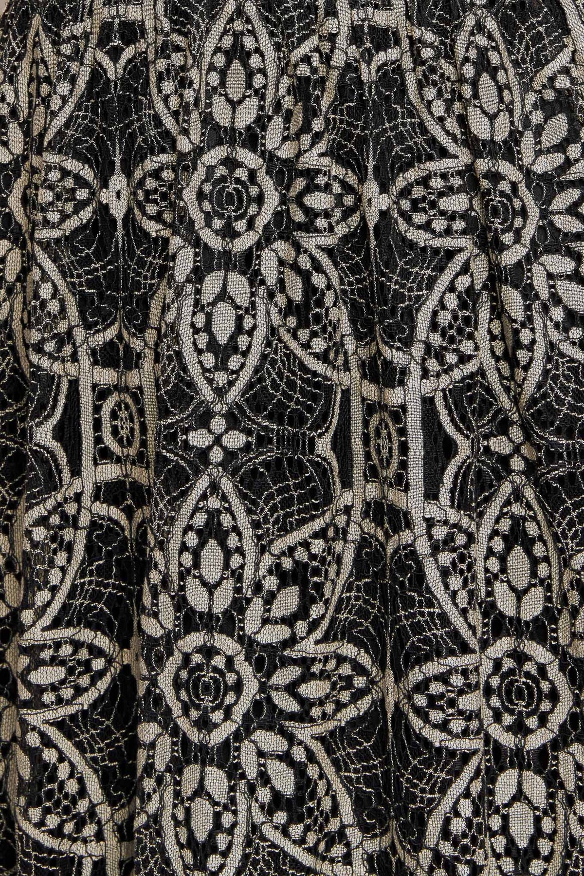 GOTHIC BLOOM WOVEN LACE MIDI DRESS