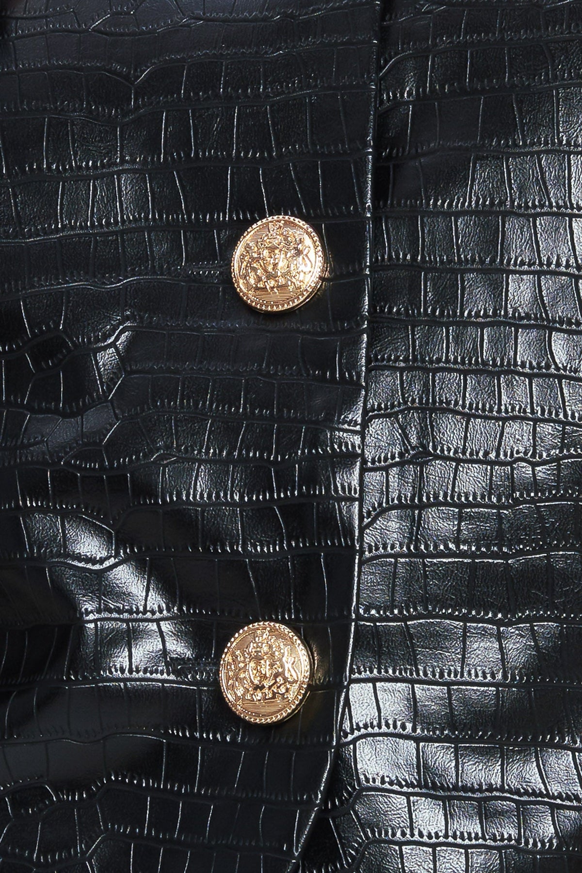 AT THE START FAUX LEATHER BOLERO JACKET