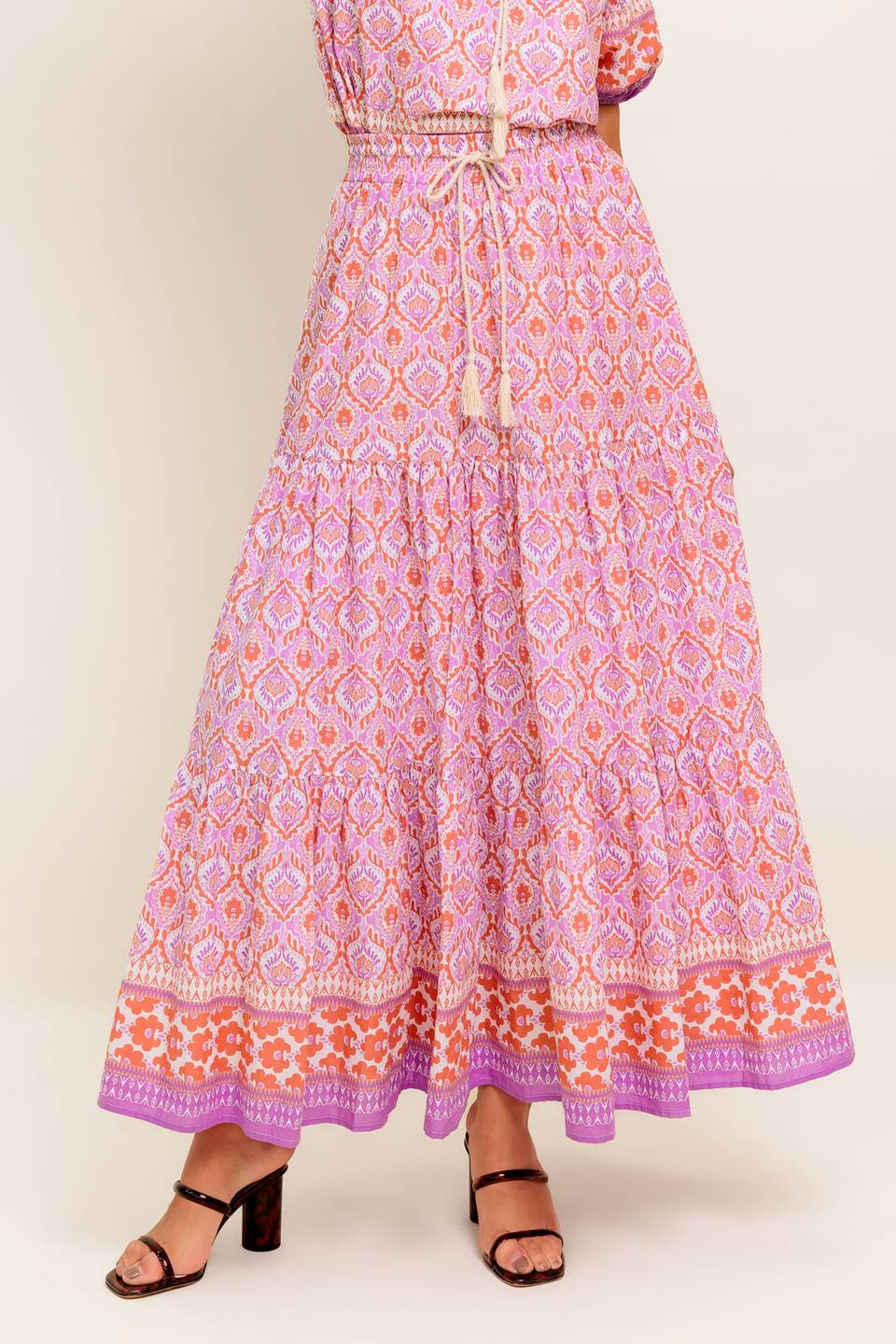 WHISPERING LAVENDER WOVEN MAXI SKIRT