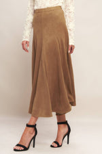 URBAN CHIC FAUX SUEDE MIDI SKIRT