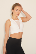 I Am Treasured Mesh Panel Quick Dry Butter White Bra