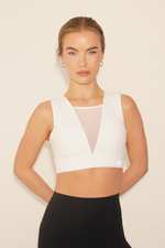 I Am Treasured Mesh Panel Quick Dry Butter White Bra
