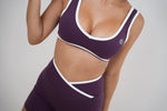 I Am Right Where I Need to Be Plum Butter Sports Bra
