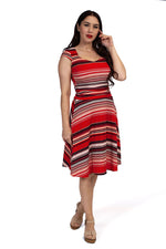 Amelia Dress in Retro Stripes - XS Only