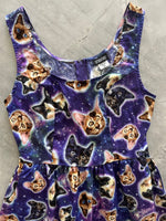 Galaxy Cats Shorter Length Fit & Flare Dress - Small Only!