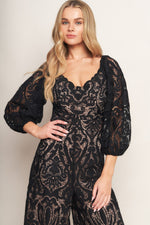 TREASURE TROVE WOVEN LACE JUMPSUIT