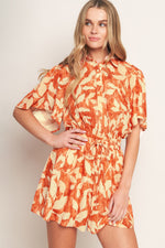 TIMELESS GRACE WOVEN ROMPER