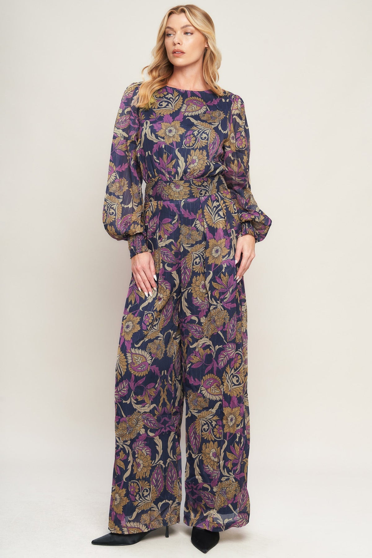 WHISPERING PINES WOVEN JUMPSUIT