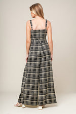 SAND DUNE WOVEN PLAID JUMPSUIT
