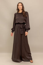 ESPRESSO WHISPER WOVEN JUMPSUIT