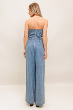 URBAN HARNESS DENIM JUMPSUIT