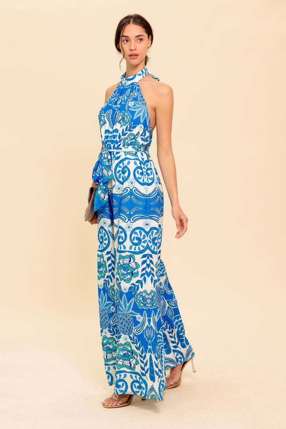 CROSS YOUR MIND WOVEN JUMPSUIT