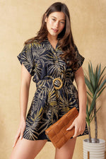 GET WITH IT WOVEN ROMPER