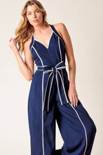 LAYTON NAVY WOVEN MAXI DRESS