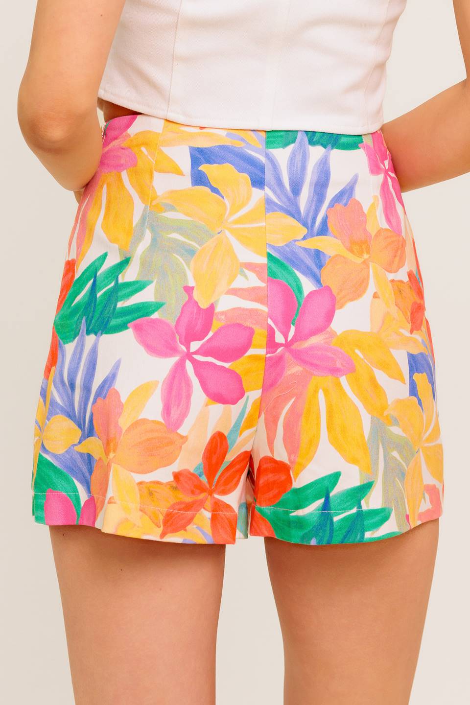 TIDAL TOUCH IVORY WOVEN SKORT