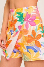 TIDAL TOUCH IVORY WOVEN SKORT