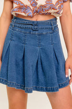 DREAMMIST MEDIUM INDIGO DENIM SKORT
