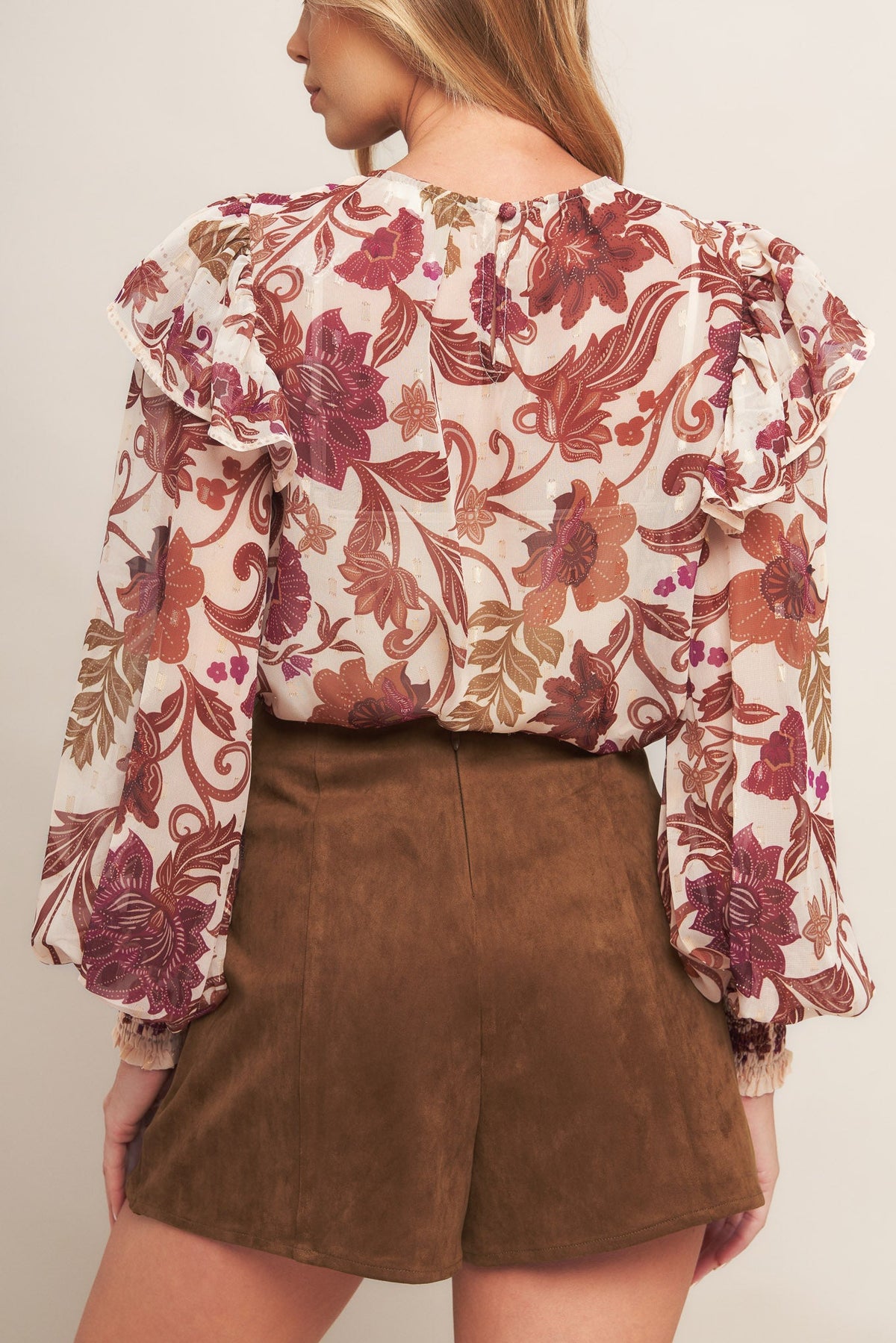 AUTUMN STARLET FAUX SUEDE SKORT