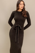 BE GOOD TO ME SWEATER MIDI DRESS