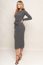 BE GOOD TO ME SWEATER MIDI DRESS