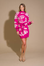 HEART ON DISPLAY SWEATER MINI DRESS