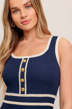 DREAMY DAISY KNIT MIDI DRESS