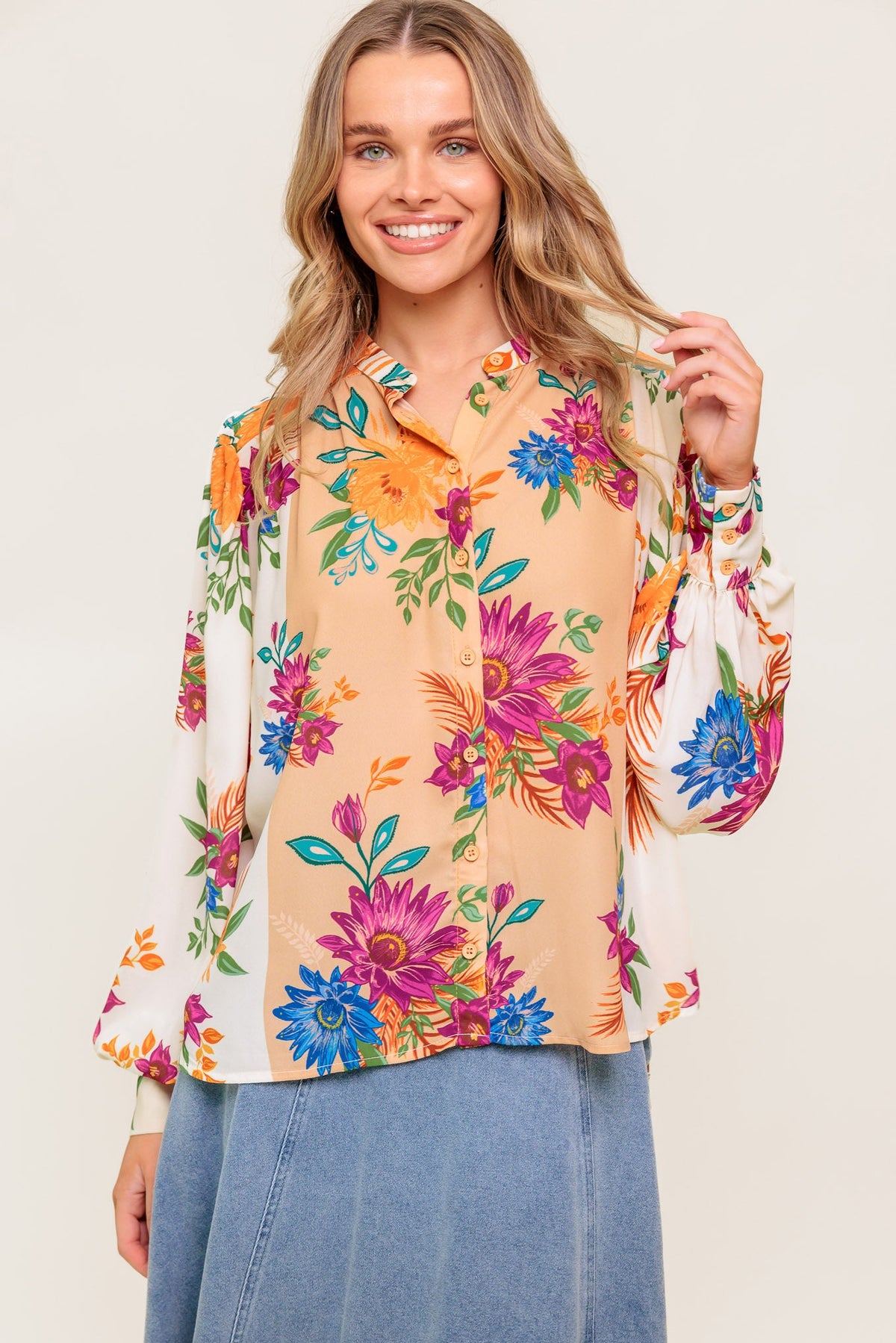 LASTING MEMORIES WOVEN TOP