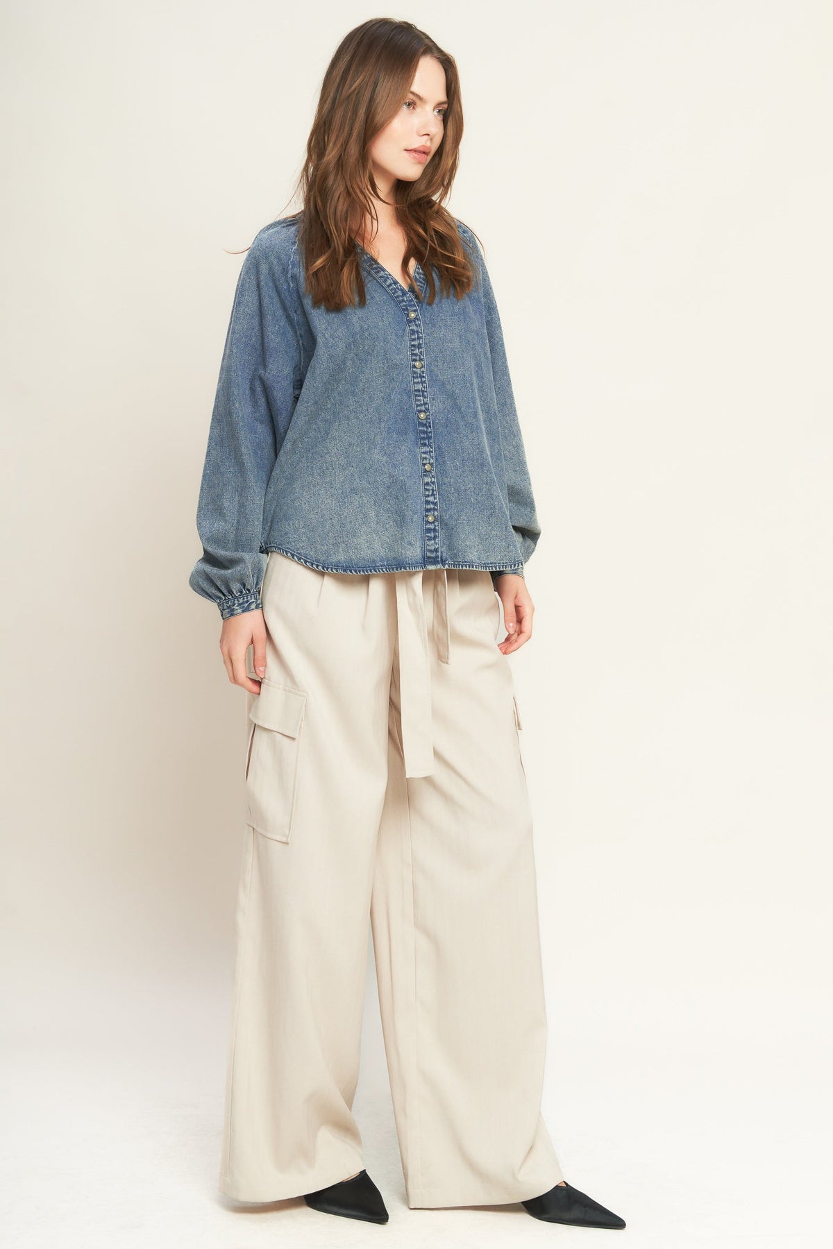 MUSING ABOUT YOU DENIM TOP