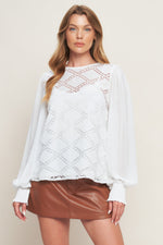 WEEKEND WANDERER WOVEN TOP