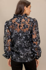 SHARE MY DAY WOVEN ORGANZA TOP