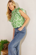 WANT YOU AROUND WOVEN TOP