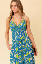 STUN LIKE ME NAVY WOVEN TOP AND PANT SET