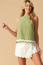 DRIFTING CURRENTS WOVEN TOP