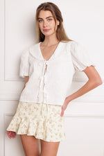 WHAT WILL BE EYELET WOVEN TOP