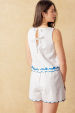 CONFIDENT SENSATION WOVEN TOP AND SHORT SET