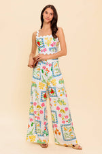 MARIGOLD IVORY WOVEN TOP AND PANT SET