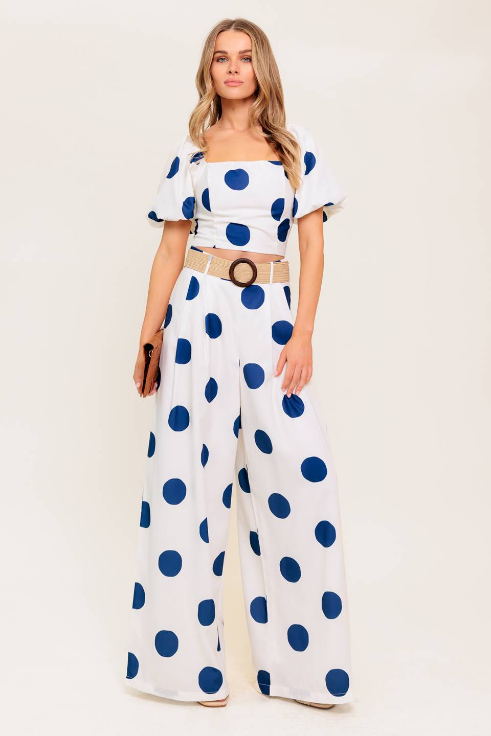 COCONUT KISSNAVY TOP AND PANT SET