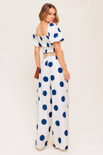 COCONUT KISSNAVY TOP AND PANT SET