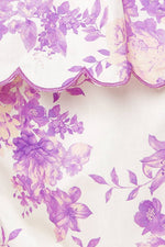 DARING DIVA LAVENDER WOVEN TOP AND SHORTS SET