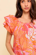 EVENING GLOW PINK WOVEN TOP