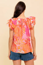 EVENING GLOW PINK WOVEN TOP