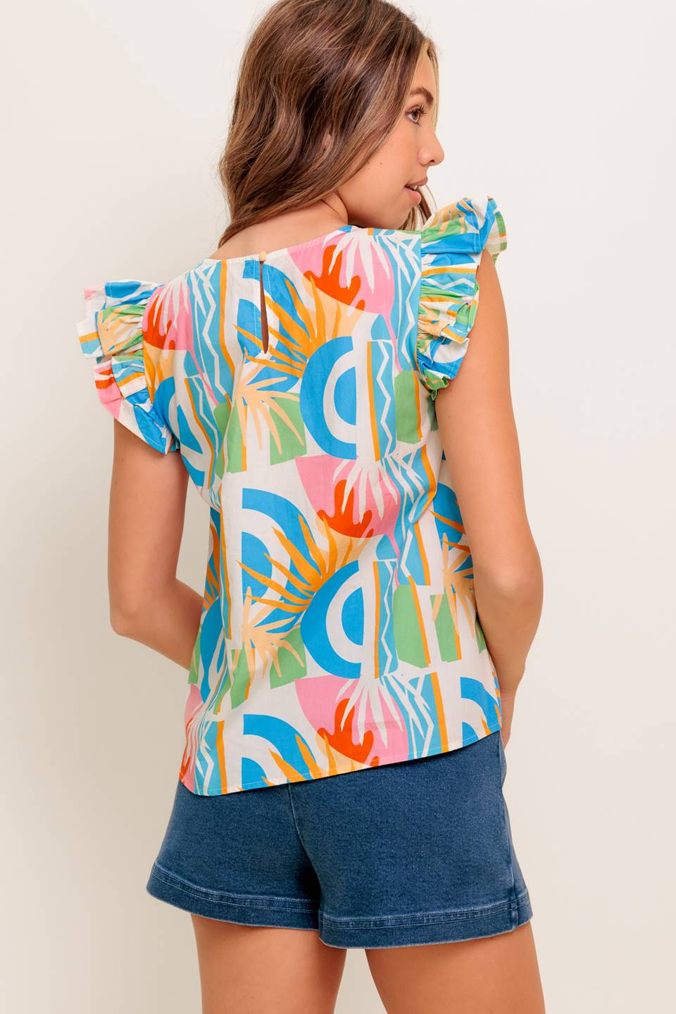 VACATION STATE OF MIND WOVEN TOP