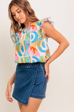 VACATION STATE OF MIND WOVEN TOP