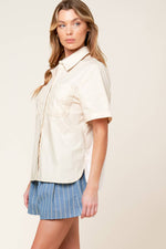 LAYTON CREAM WOVEN TOP