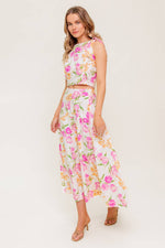 BOTANICAL BLISS WOVEN TOP AND SKIRT SET