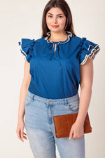 THE TIME IS RIGHT WOVEN TOP